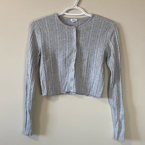 Garage Button Down Knit Crop